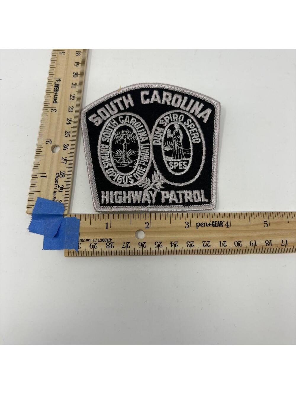 South Carolina Highway Patrol Police Patch SC State Seal Vintage Collectible
